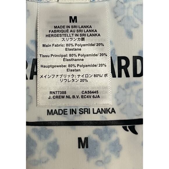 J Crew Long Sleeve Rash Gaurd Shirt Size Medium Children’s Blue Floral Print - Picture 7 of 9